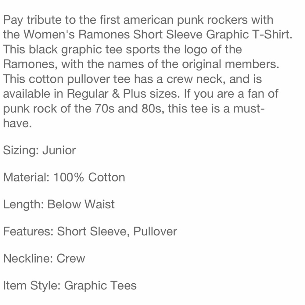 RAMONES Graphic Tee - Picture 10 of 13